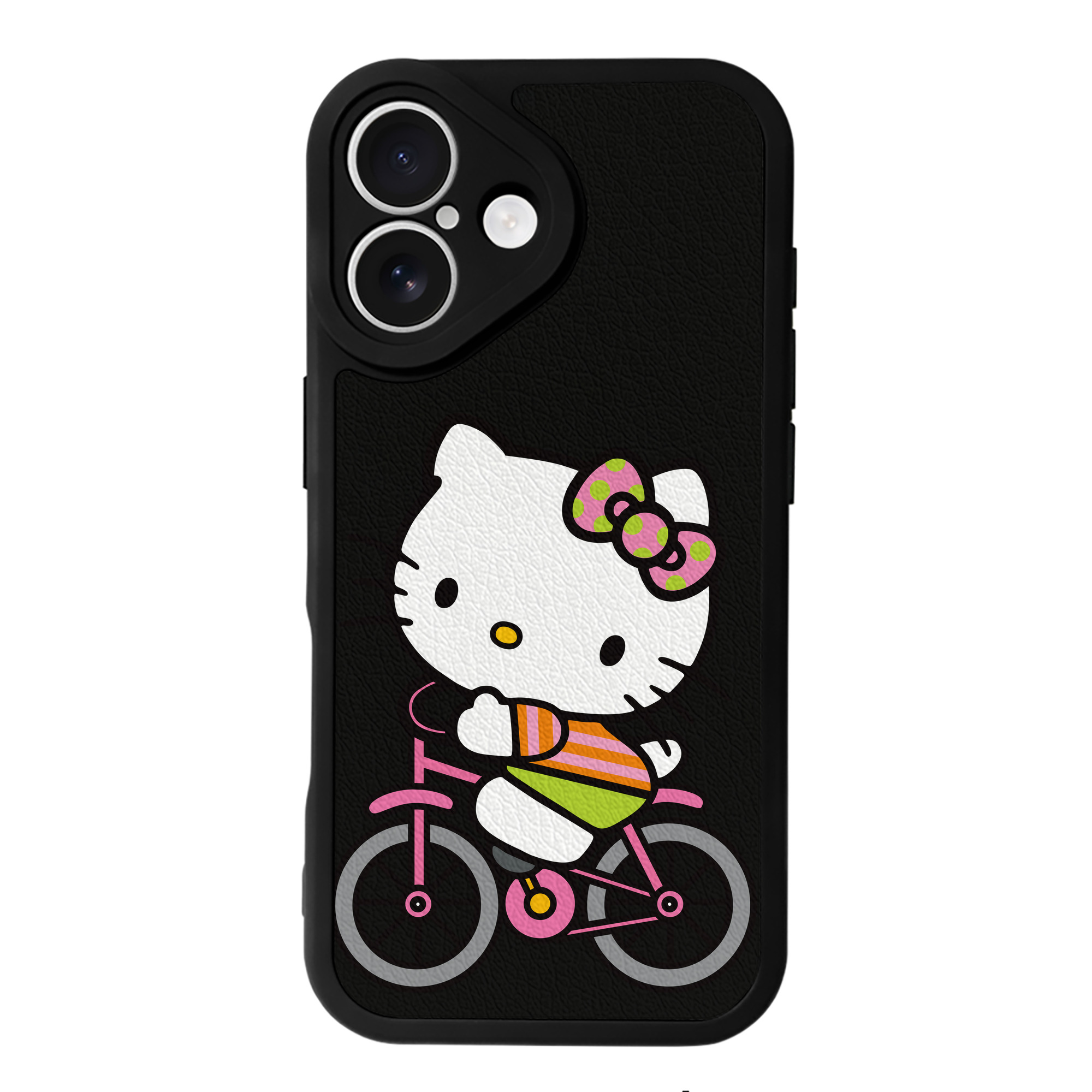 （画像用） Hello Kitty ハローキティ 【iPhone 16シリーズ対応】シリコンスマホケース（レザー調） 材質：シリコン